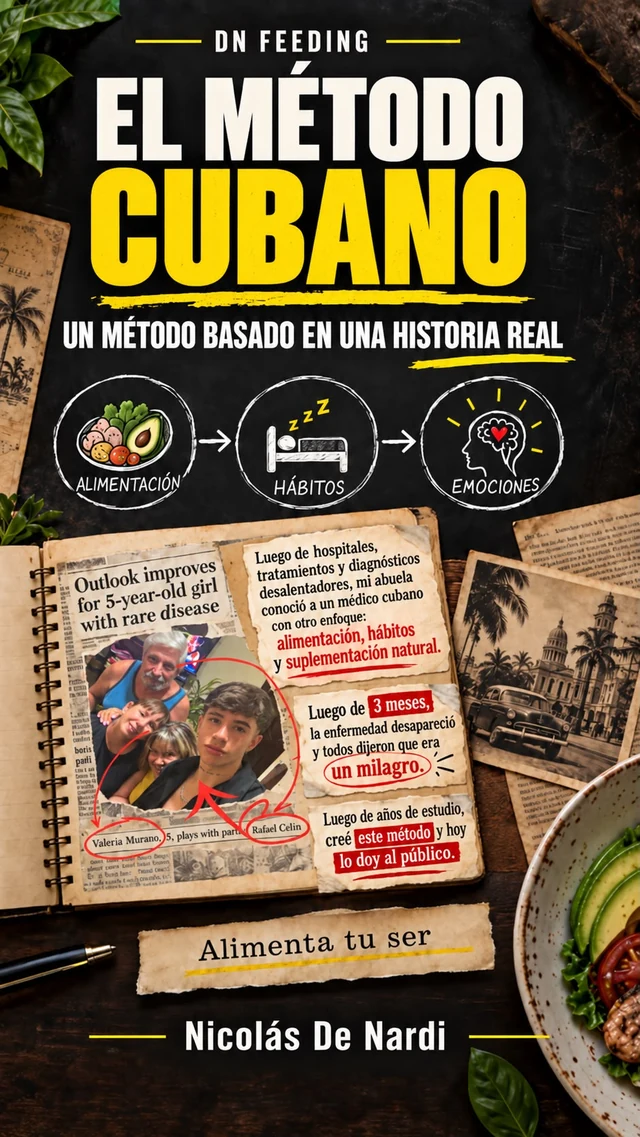 Nueva portada de El Método Cubano enviada por Nico: historia real, alimentación, hábitos y emociones